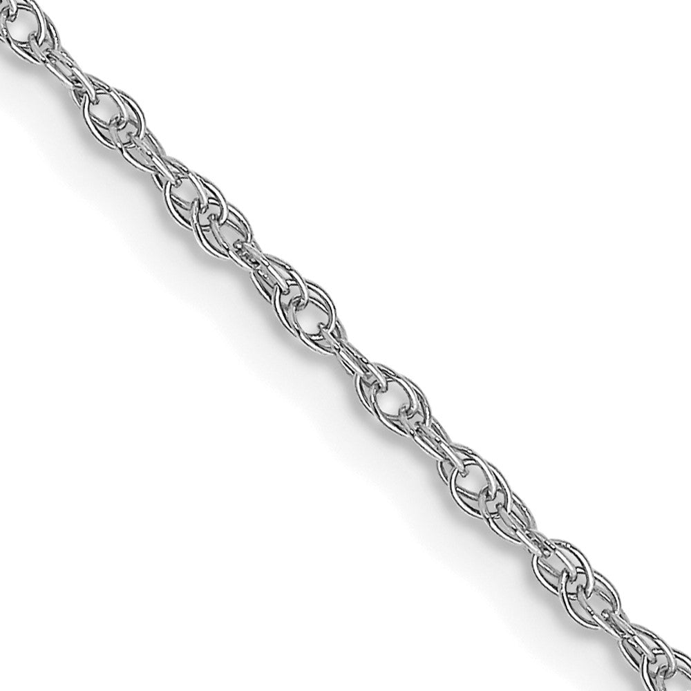 14K White Gold 20 inch Carded 1.15mm Cable Rope with Spring Ring Clasp Chain Necklace