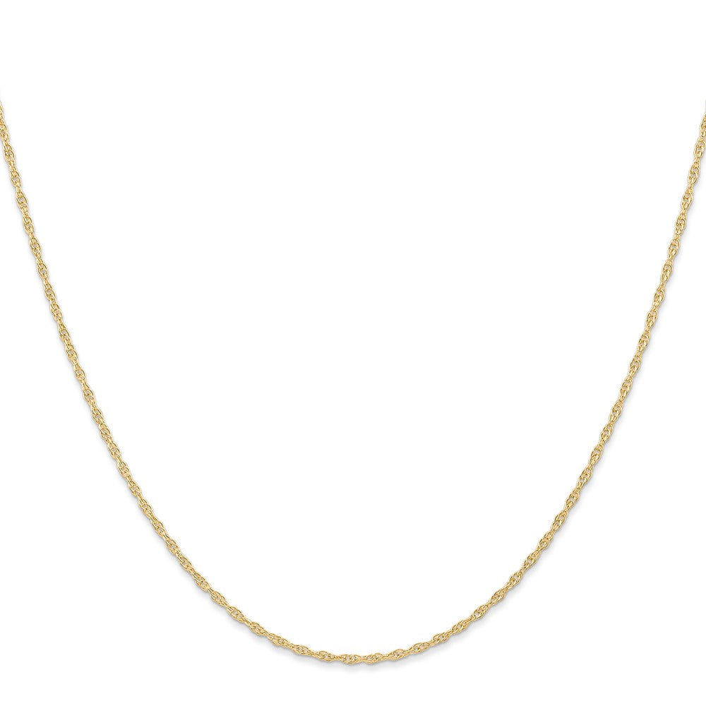 14K Yellow Gold 18 inch Carded 1.15mm Cable Rope with Spring Ring Clasp Chain Necklace