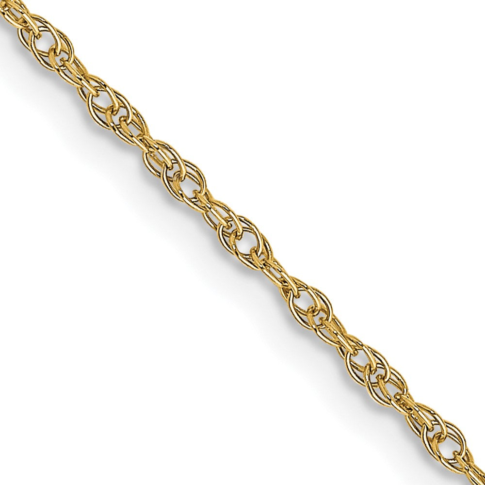 14K Yellow Gold 16 inch Carded 1.15mm Cable Rope with Spring Ring Clasp Chain Necklace