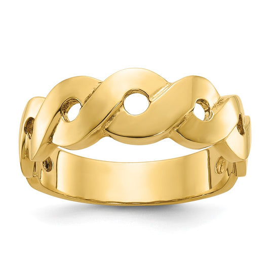 14k Yellow Gold Men's Infinity Design Ring