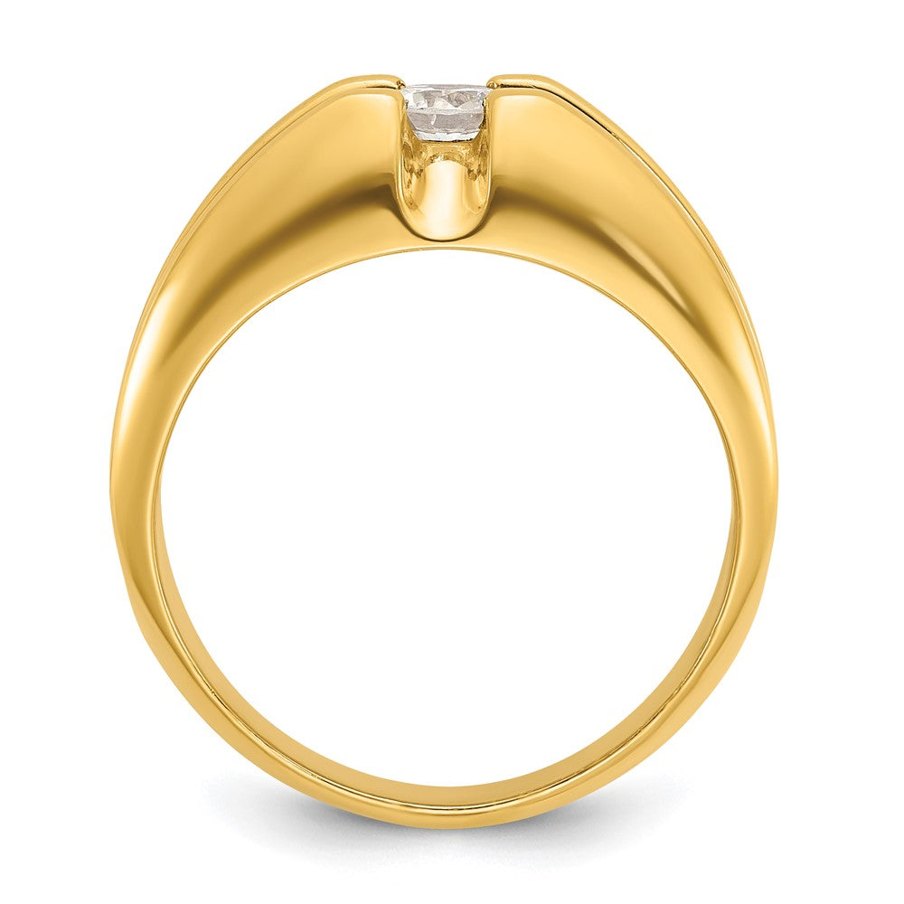 14k Yellow Gold Men's 1/3 carat Diamond Complete Ring