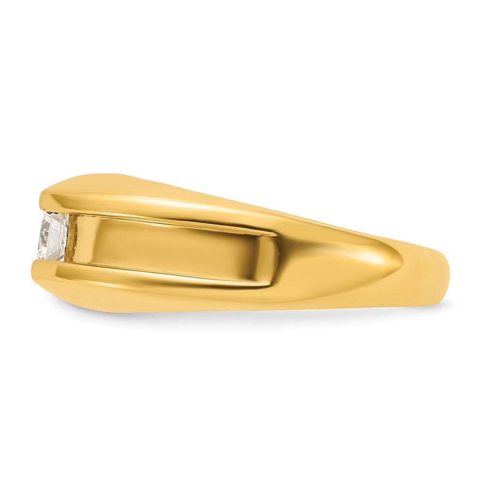 14k Yellow Gold Men's 1/3 carat Diamond Complete Ring