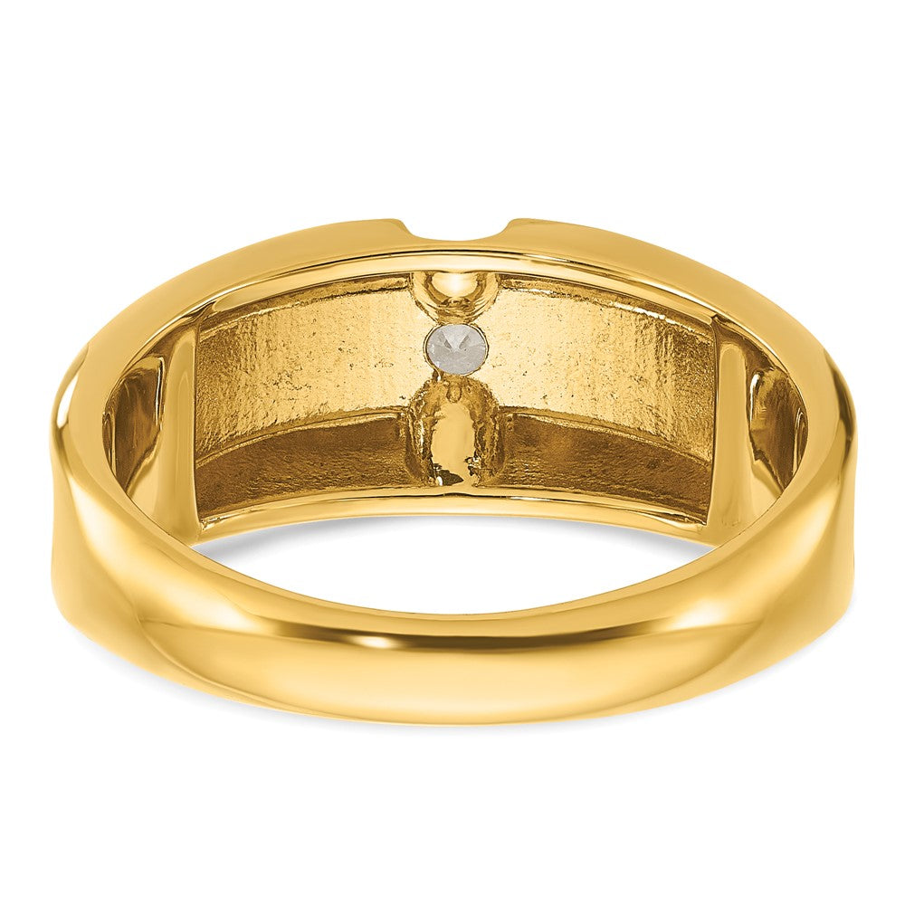 14k Yellow Gold Men's 1/3 carat Diamond Complete Ring