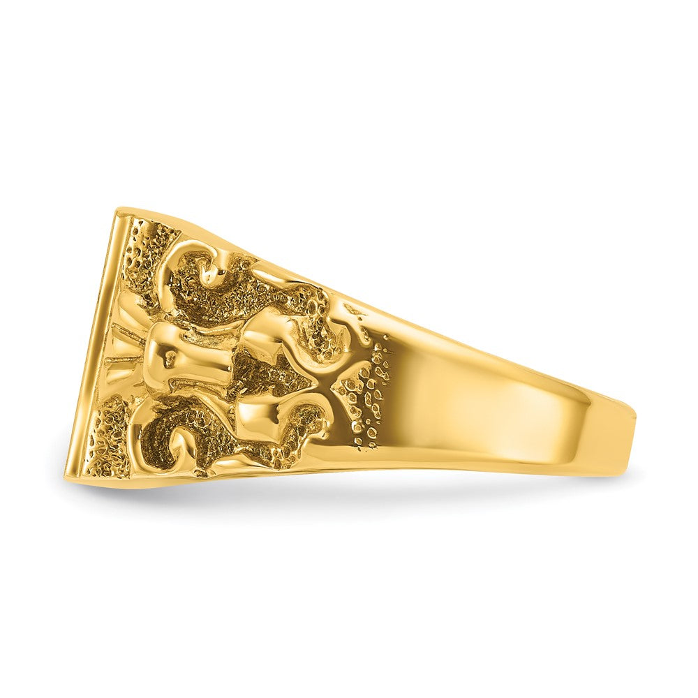 14k Yellow Gold 13x9mm Men's Signet Ring