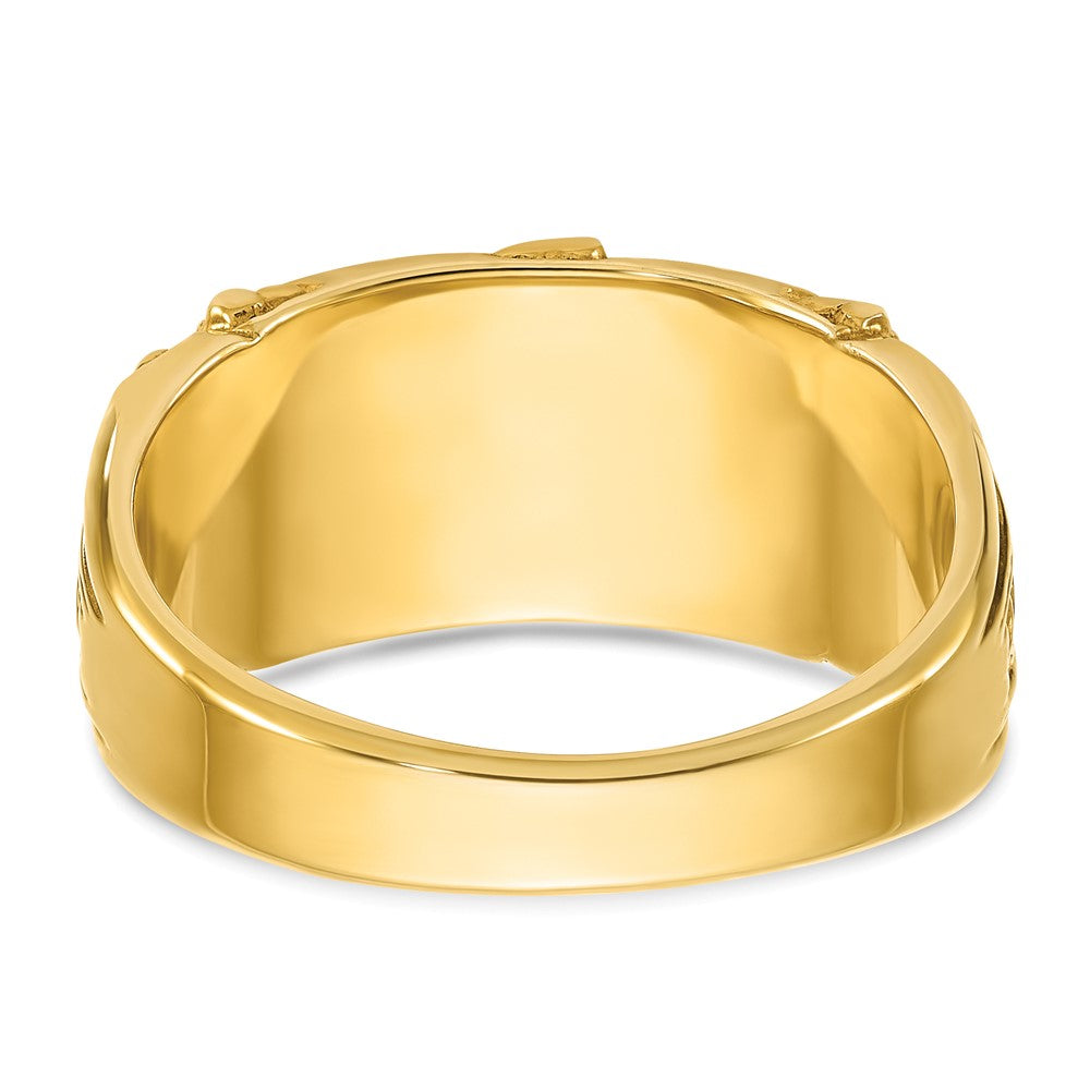 14k Yellow Gold 15x7mm Men's Signet Ring