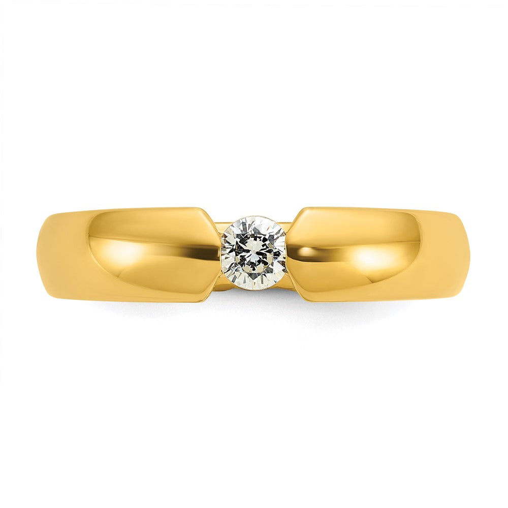 14k Yellow Gold Men's 1/4 carat Diamond Complete Ring