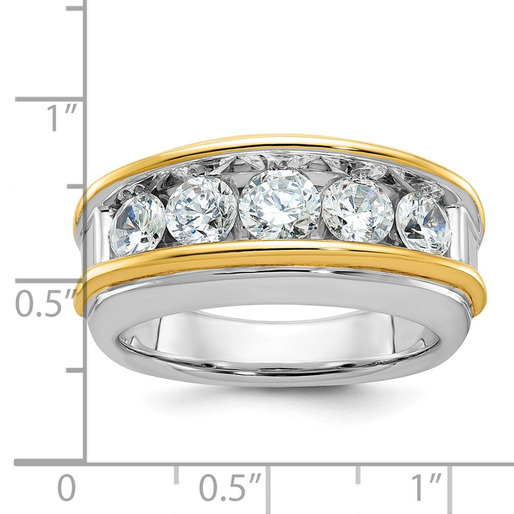 14k Two-tone Gold Men's 2 carat Diamond Complete Ring