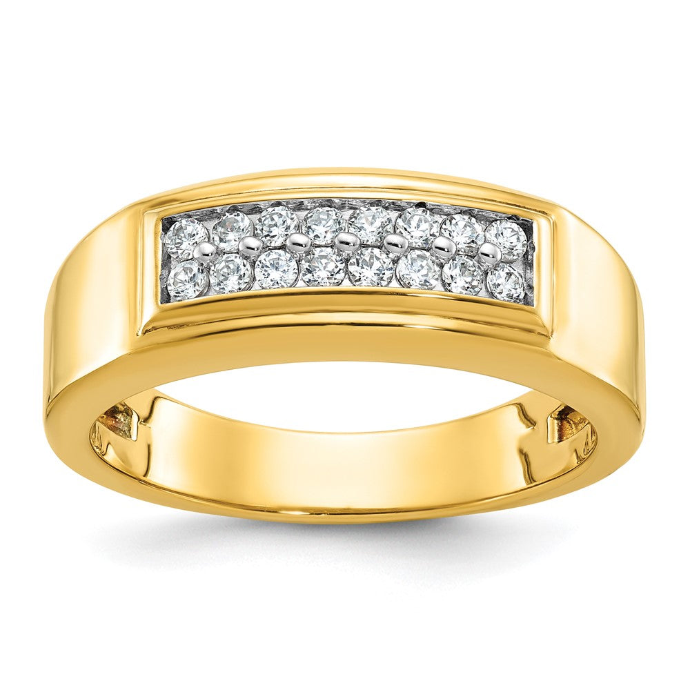 14k Yellow Gold Men's Diamond 1/3 carat Complete Ring