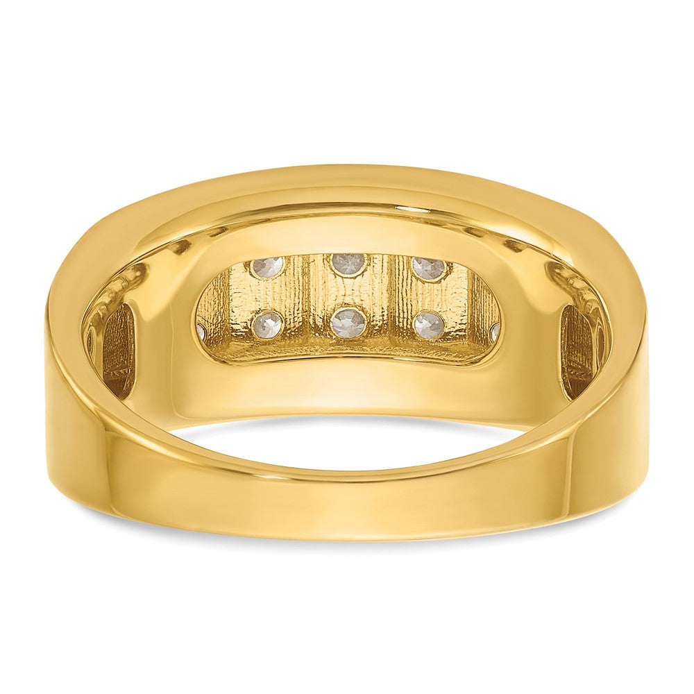 14k Yellow Gold Men's 1.1 carat Diamond Complete Ring