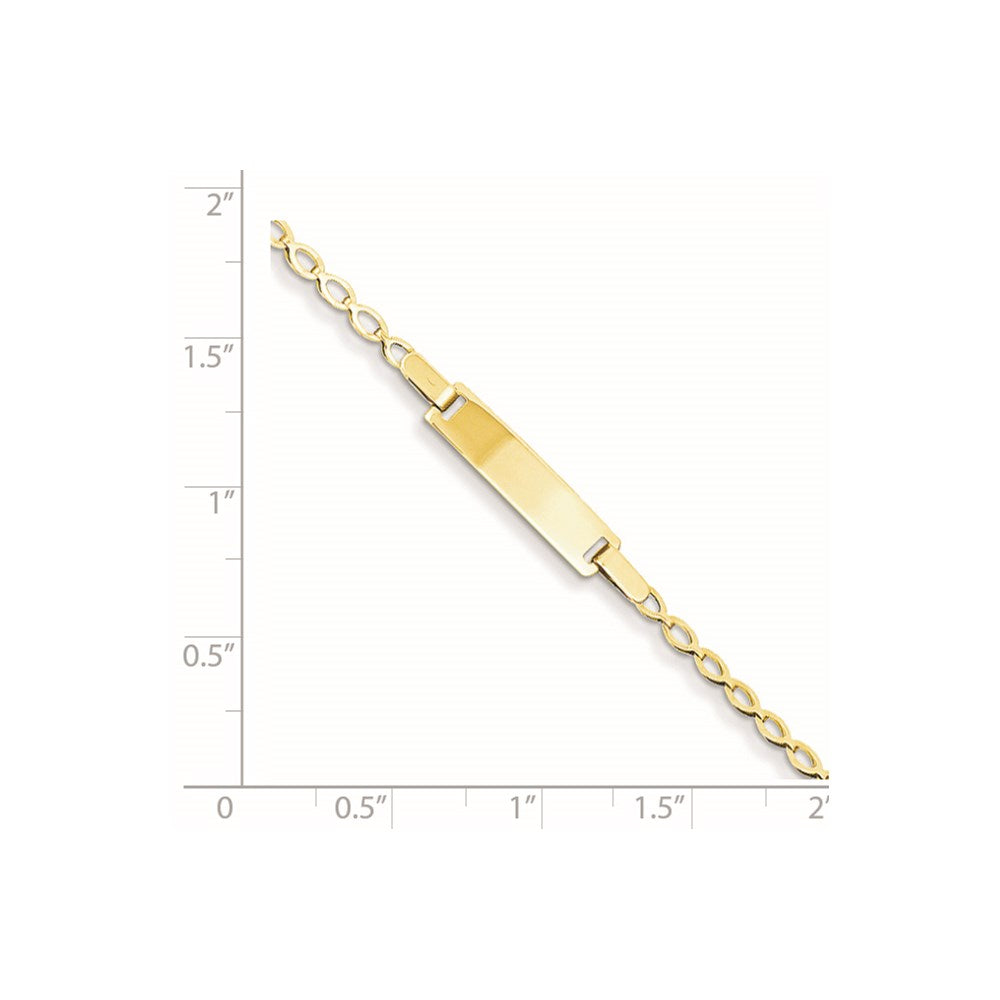 Solid 14K Yellow Gold Children's Polished ID Bracelet