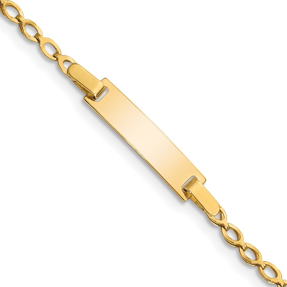 Solid 14K Yellow Gold Children's Polished ID Bracelet