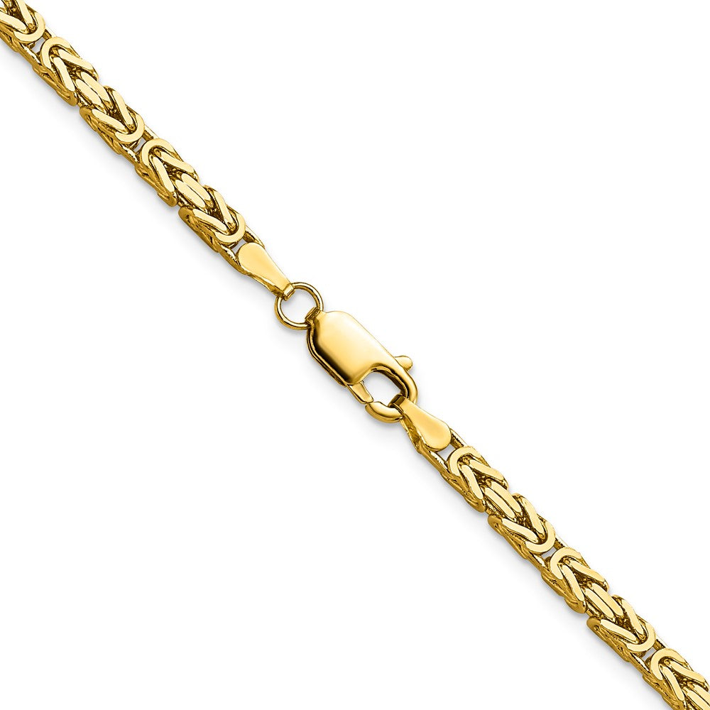 14K Yellow Gold 20 inch 2.5mm Byzantine with Lobster Clasp Chain Necklace