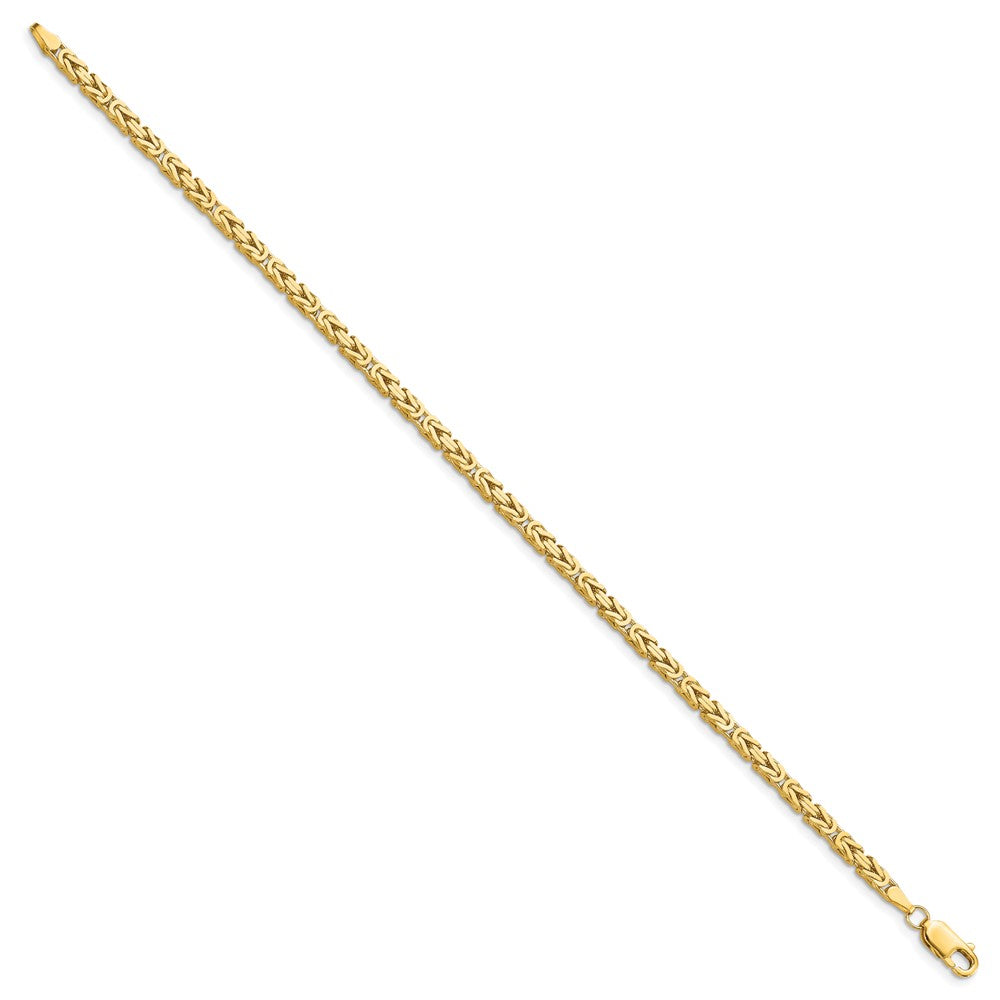 14K Yellow Gold 8 inch 2.5mm Byzantine with Lobster Clasp Bracelet