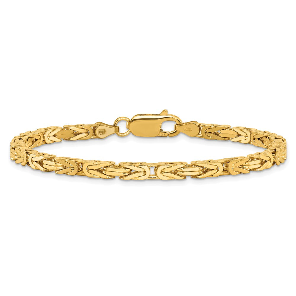 14K Yellow Gold 7 inch 3.25mm Byzantine with Lobster Clasp Bracelet