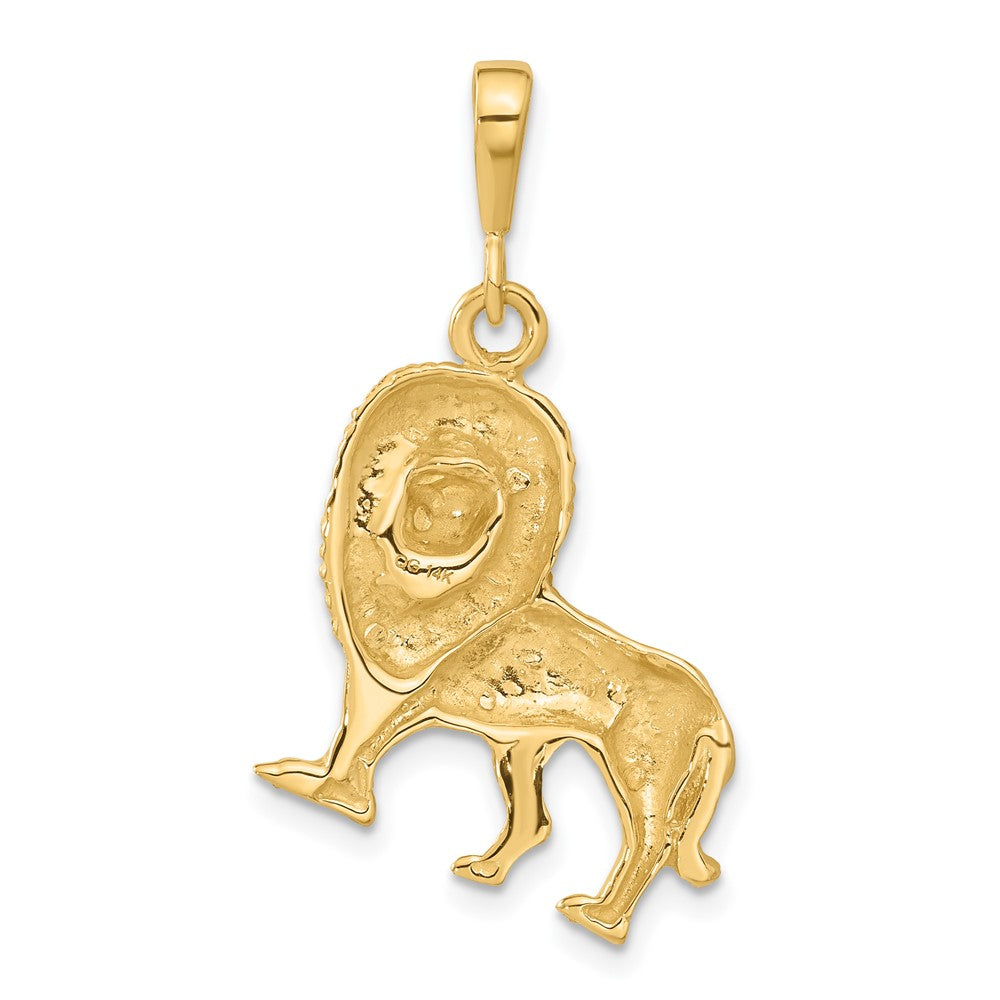 14k Yellow Gold Lion Charm