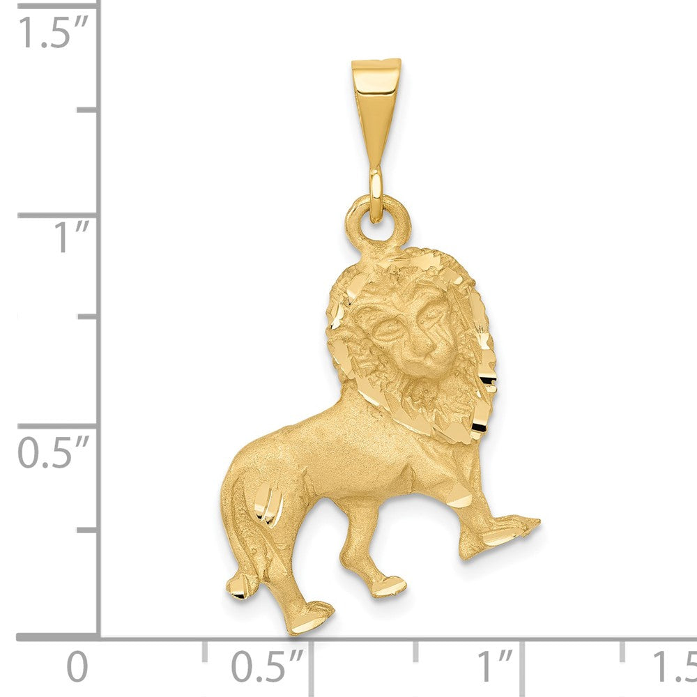 14k Yellow Gold Lion Charm