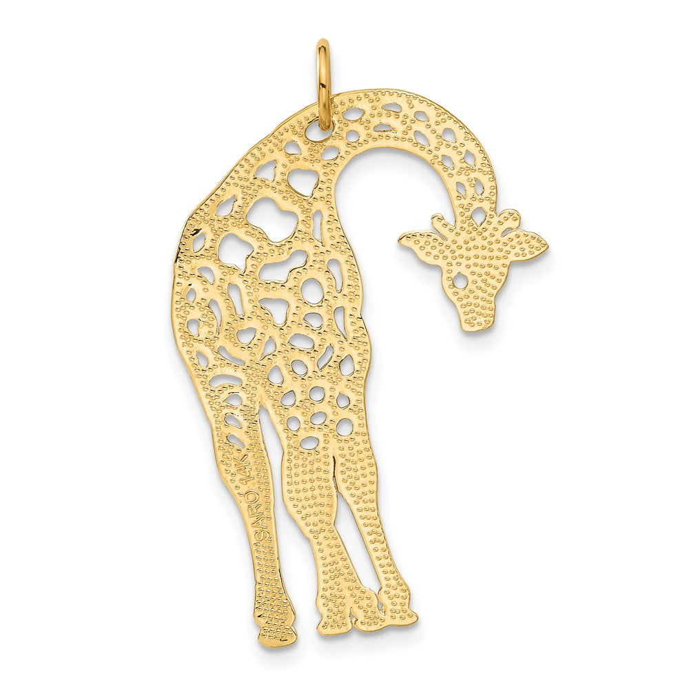 14k Yellow Gold Giraffe Charm