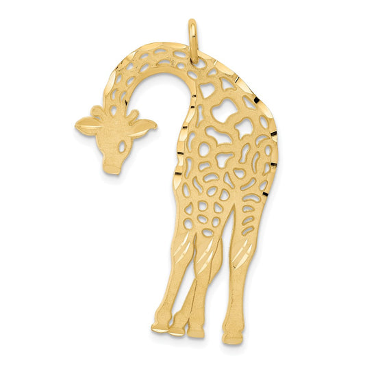 14k Yellow Gold Giraffe Charm