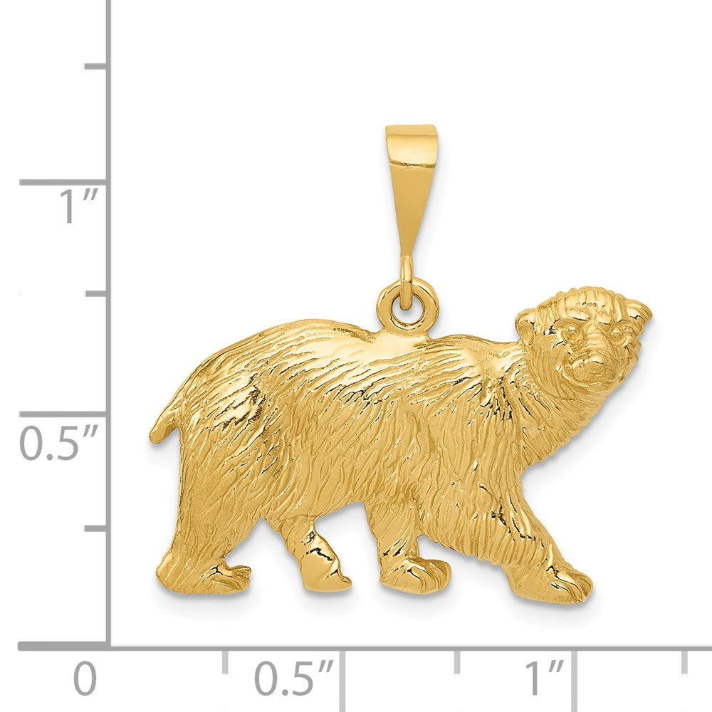 14k Yellow Gold Polar Bear Charm