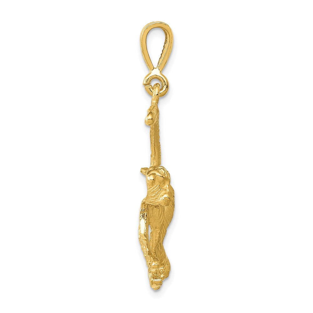 14k Yellow Gold Monkey Charm