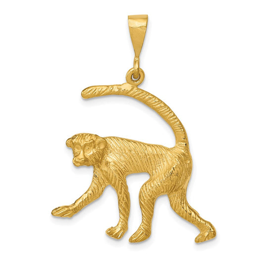 14k Yellow Gold Monkey Charm