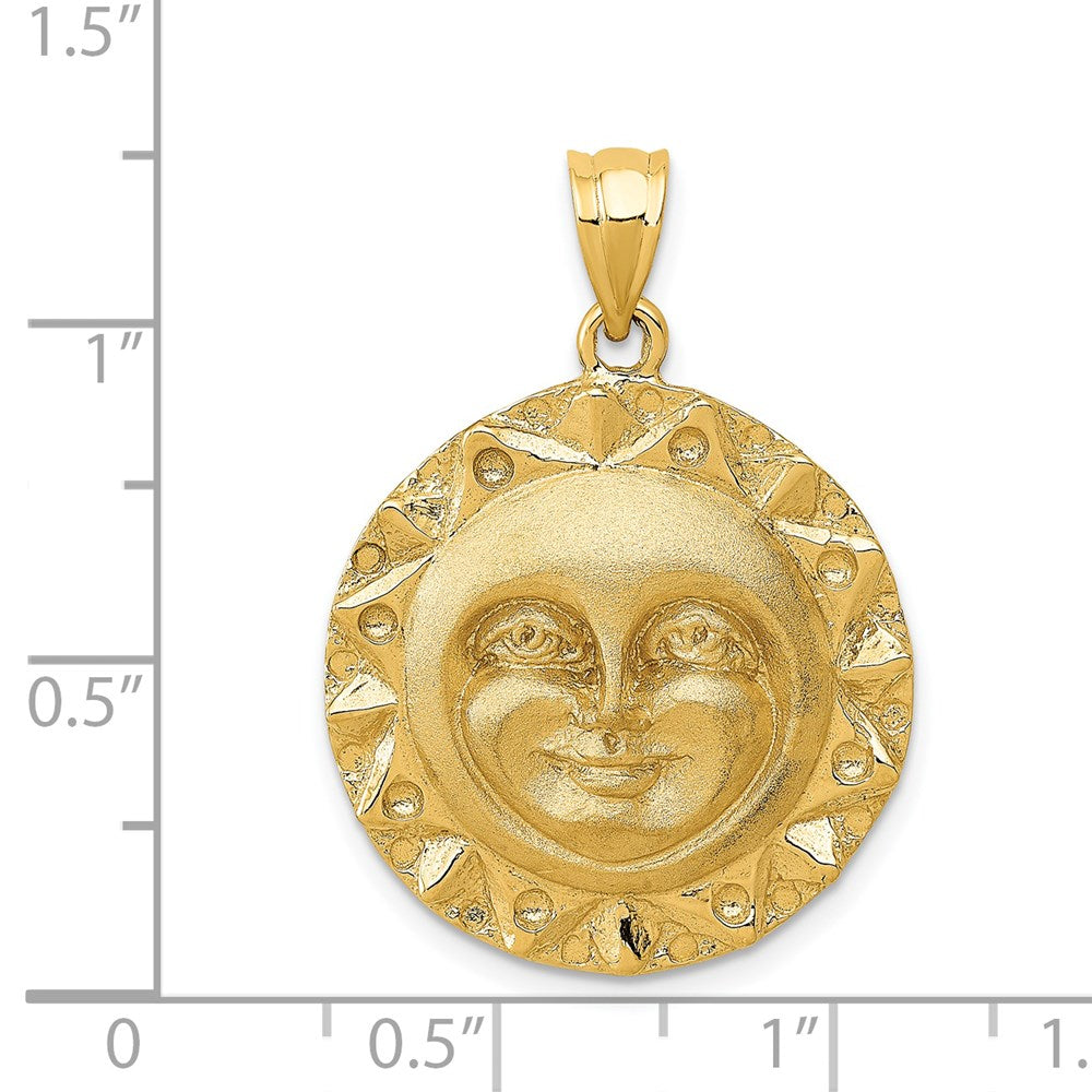 14k Yellow Gold Sun Charm