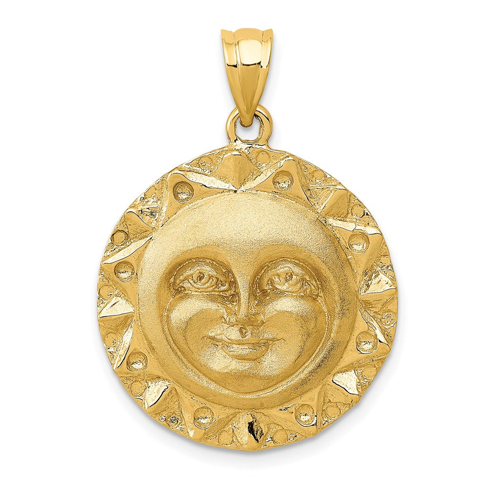 14k Yellow Gold Sun Charm