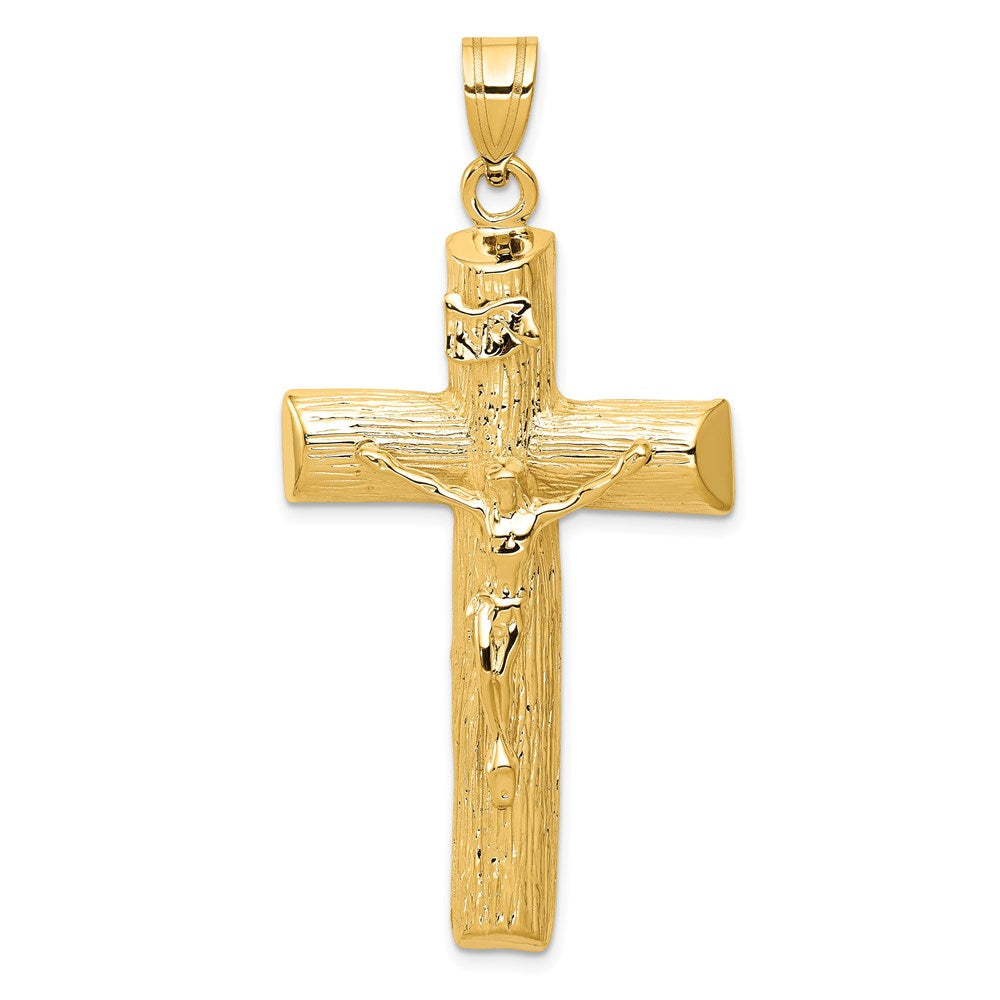 14k Yellow Gold Crucifix Charm