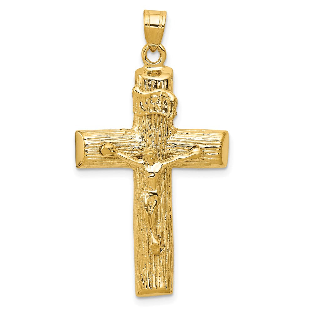 14k Yellow Gold Crucifix Charm