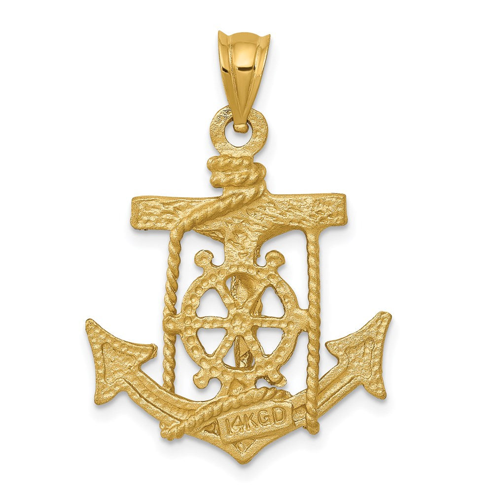 14k Yellow Gold Mariners Cross Pendant