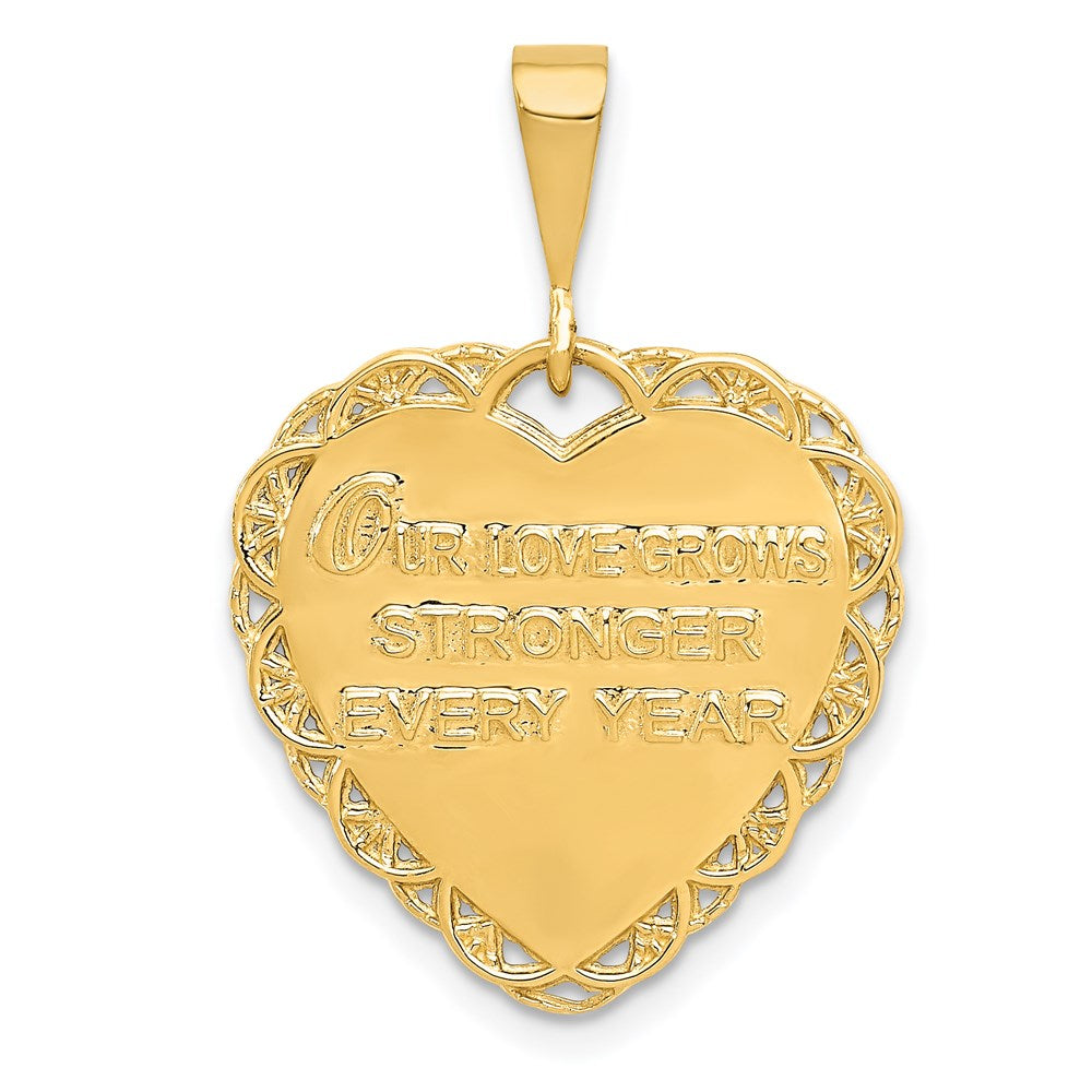 14k Yellow Gold Reversible 25th ANNIVERSARY Charm