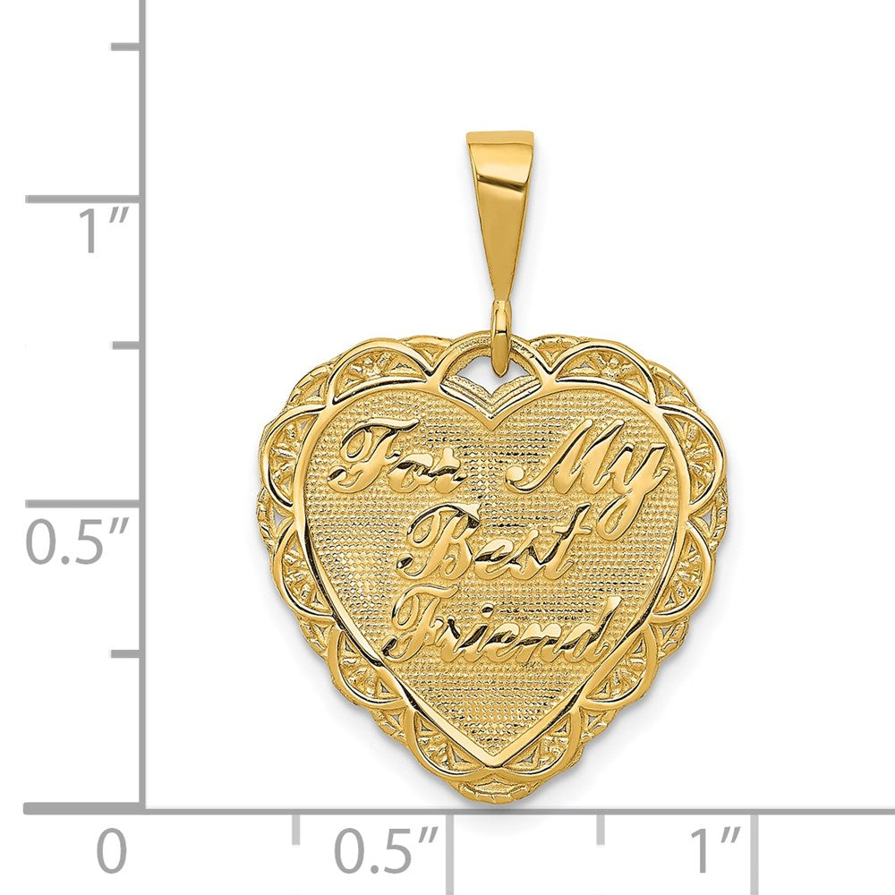 14k Yellow Gold FOR MY BEST FRIEND Charm