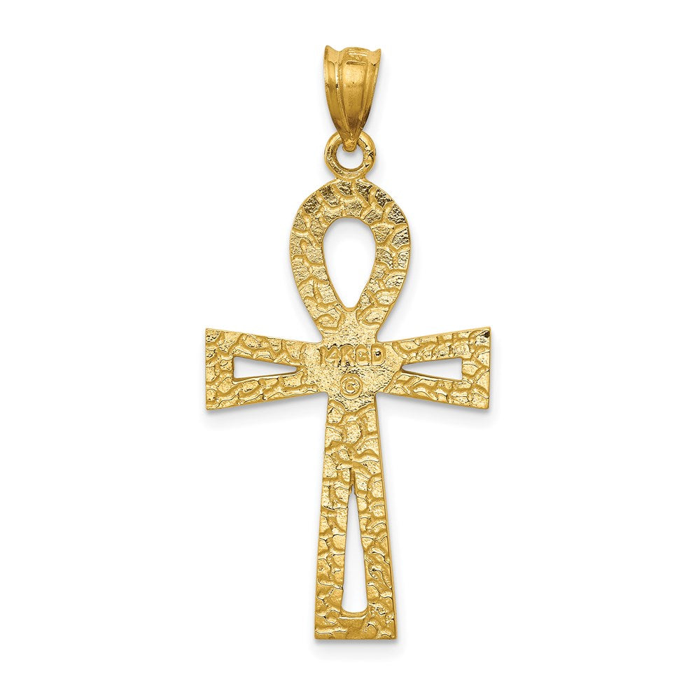 14k Yellow Gold Ankh Cross Charm