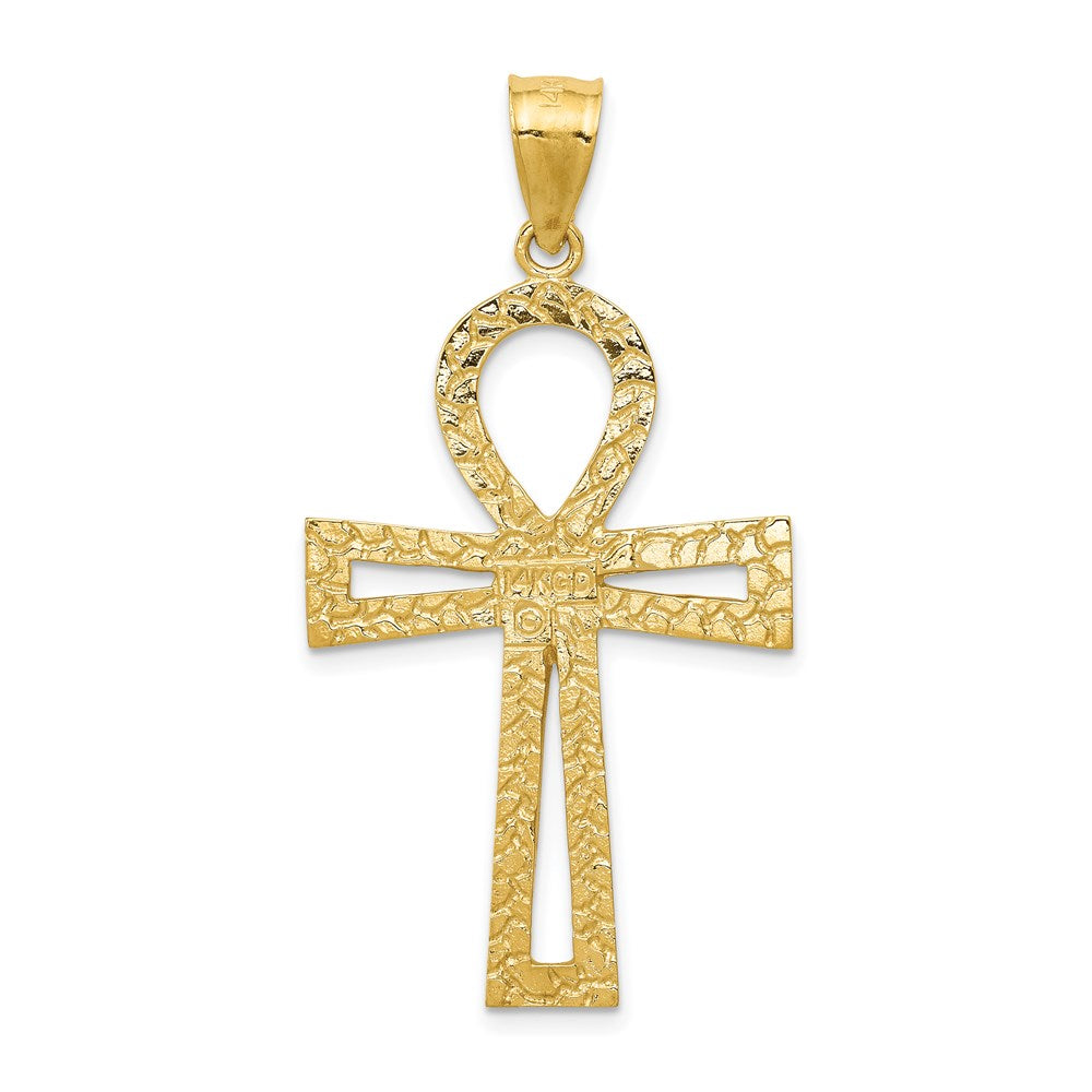 14k Yellow Gold Ankh Cross Pendant