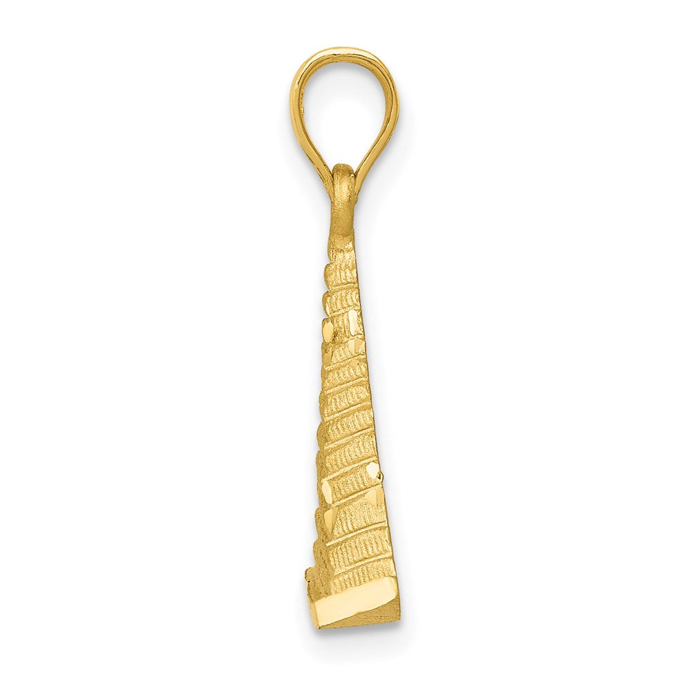 14k Yellow Gold Pyramid Charm