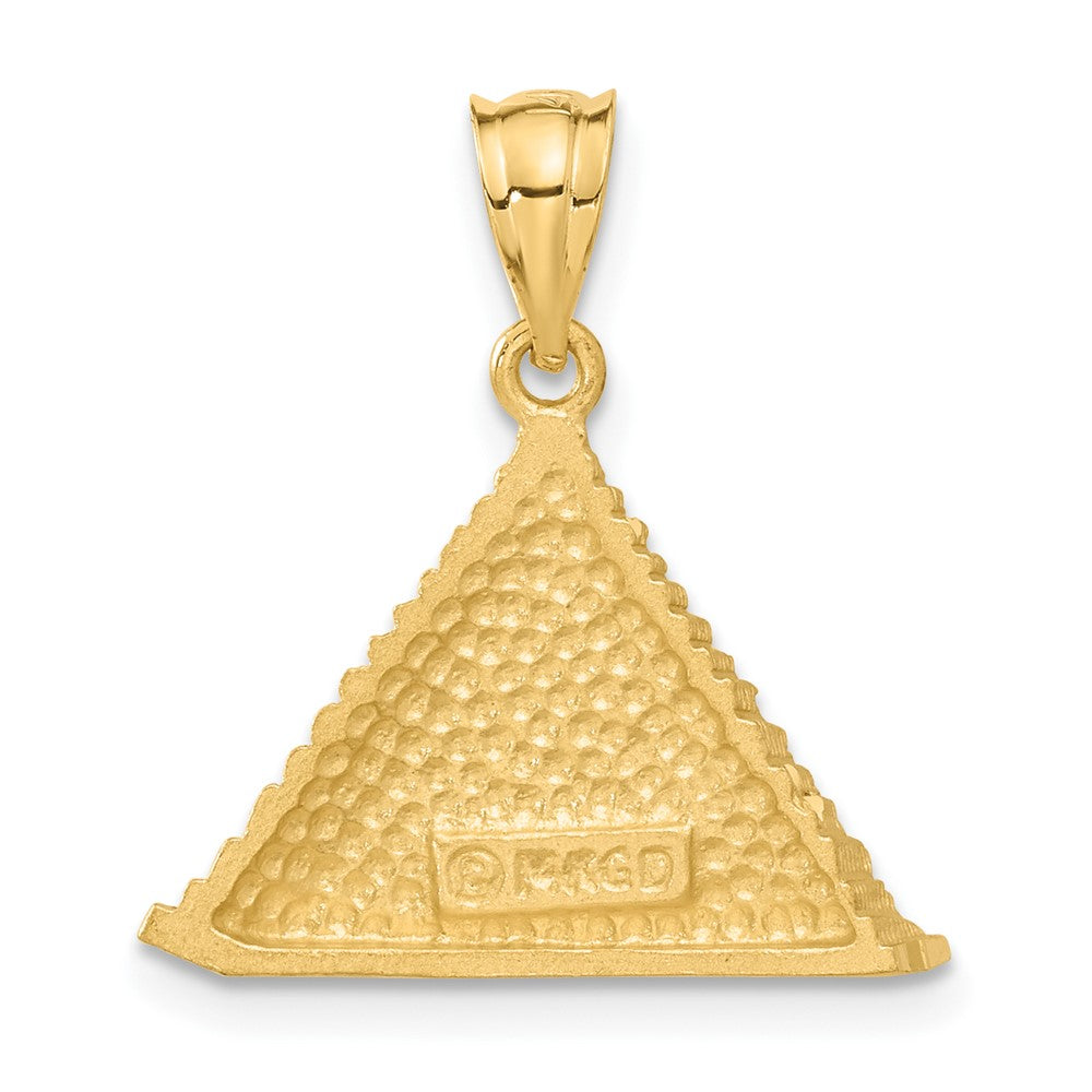 14k Yellow Gold Pyramid Charm