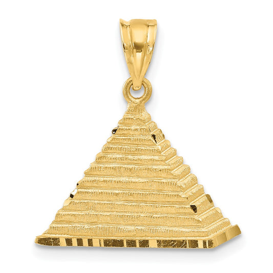 14k Yellow Gold Pyramid Charm