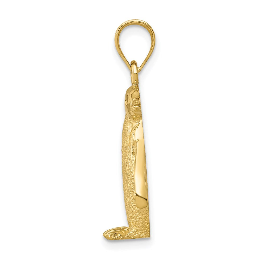 14k Yellow Gold Penguin Charm