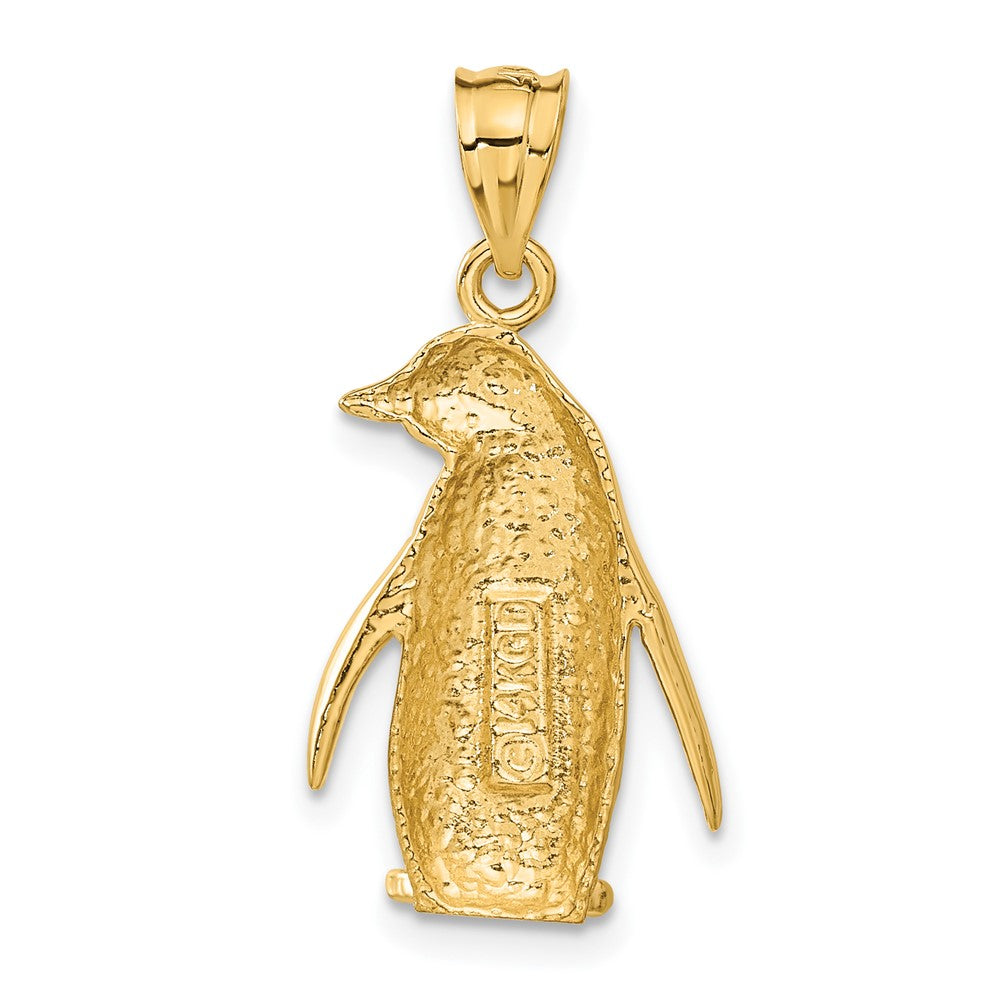 14k Yellow Gold Penguin Charm