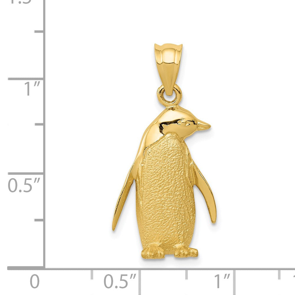 14k Yellow Gold Penguin Charm