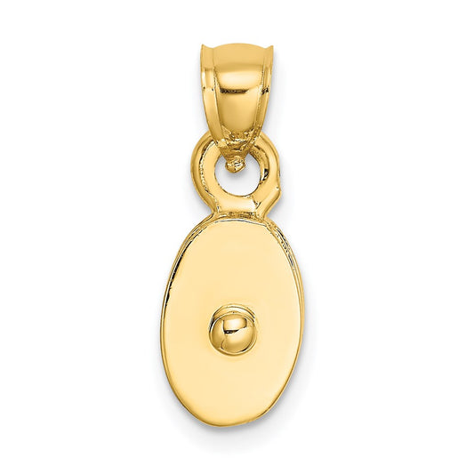 14k Yellow Gold Polished 3-D Moveable Pulley Charm