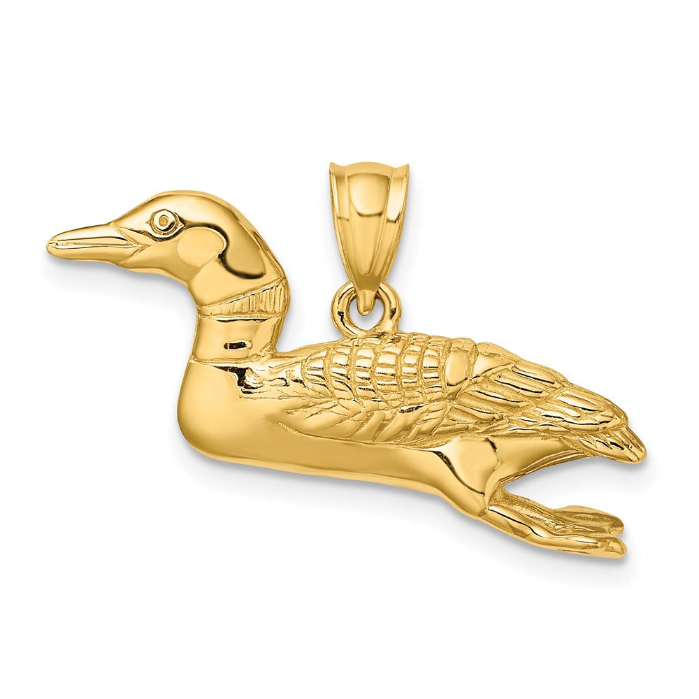 14k Yellow Gold Solid Polished 3-Dimensional Mallard Charm