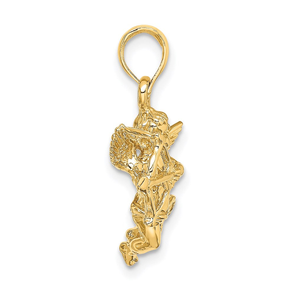 14k Yellow Gold Cupid w/Bow and Arrow Charm