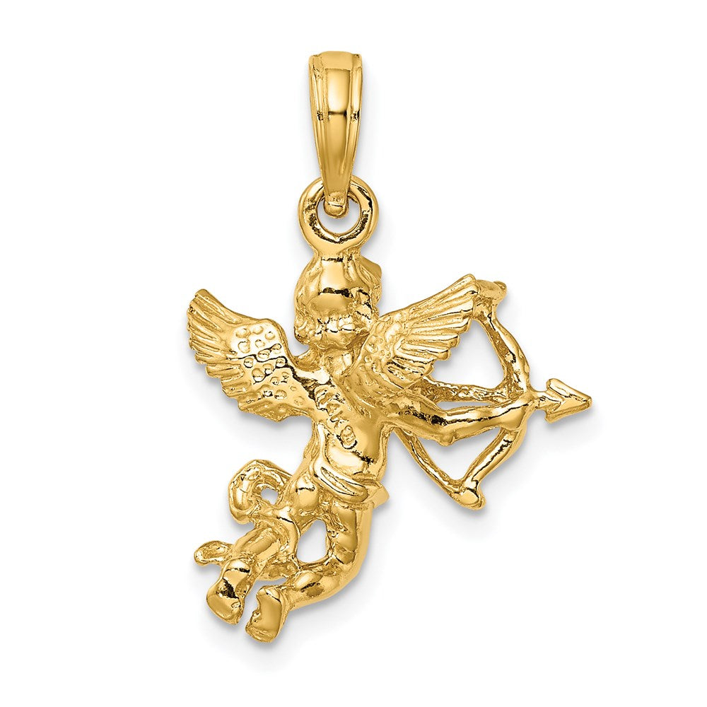 14k Yellow Gold Cupid w/Bow and Arrow Charm