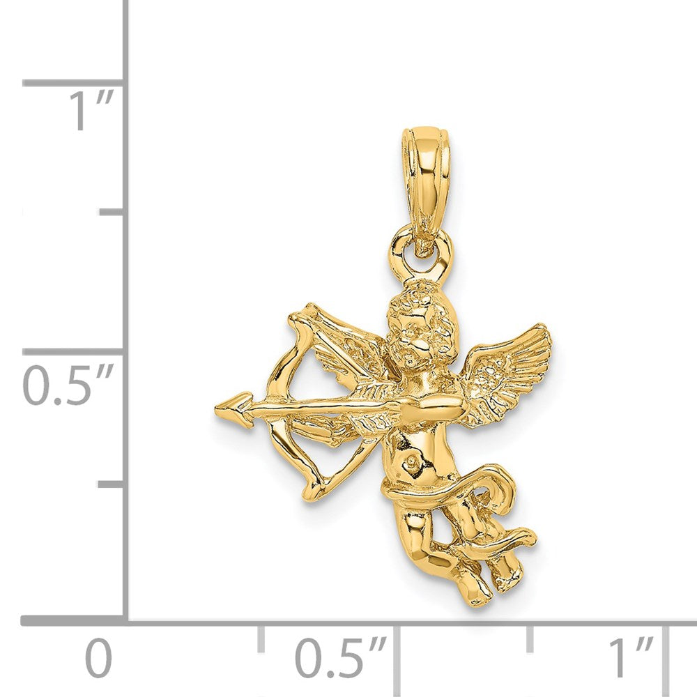 14k Yellow Gold Cupid w/Bow and Arrow Charm