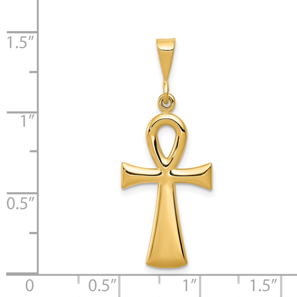 14k Yellow Gold Egyptian Ankh Cross Pendant