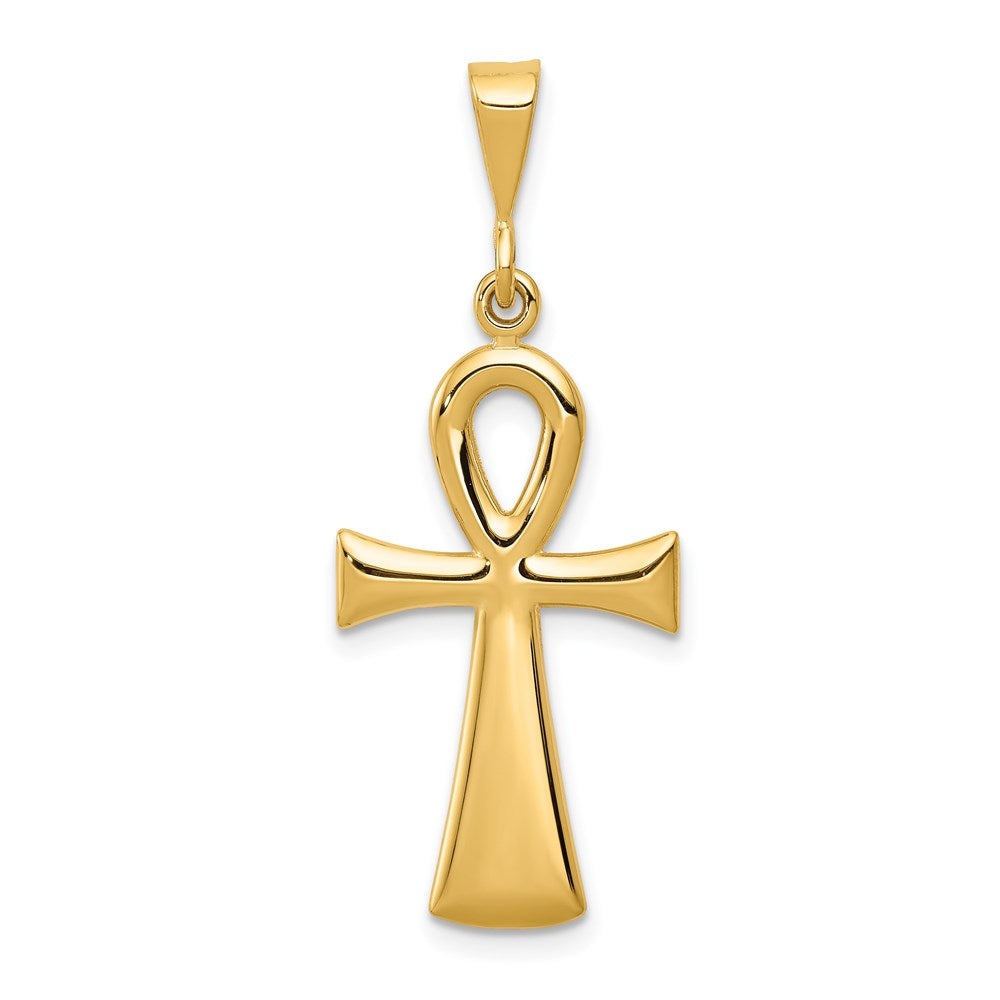 14k Yellow Gold Egyptian Ankh Cross Pendant