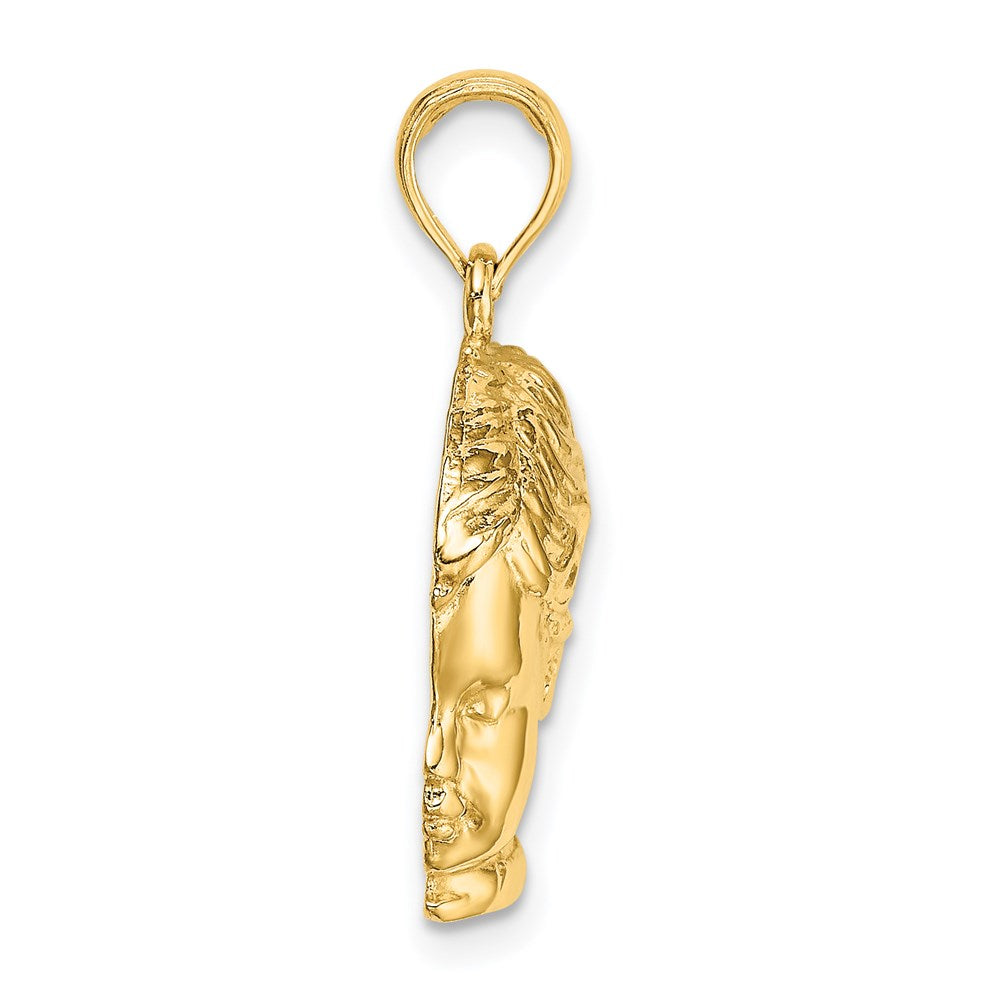 14k Yellow Gold Boy Head Charm