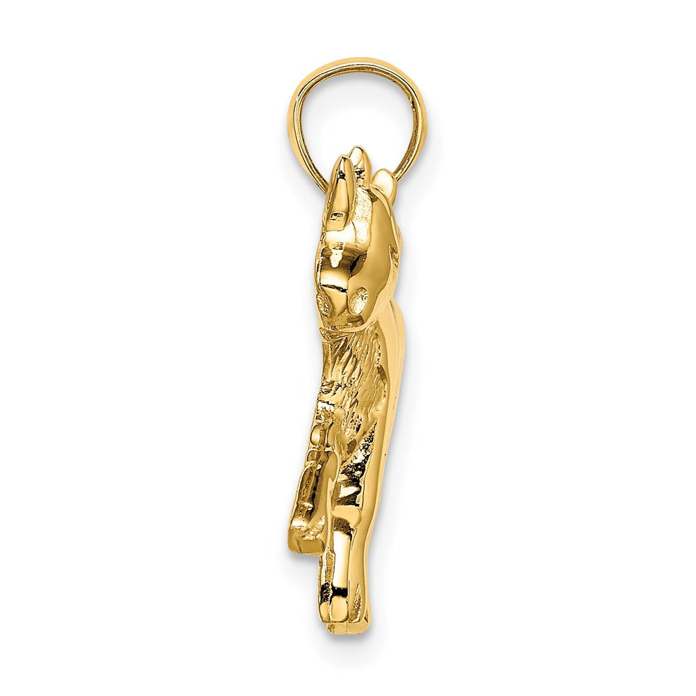 14k Yellow Gold Cow Charm