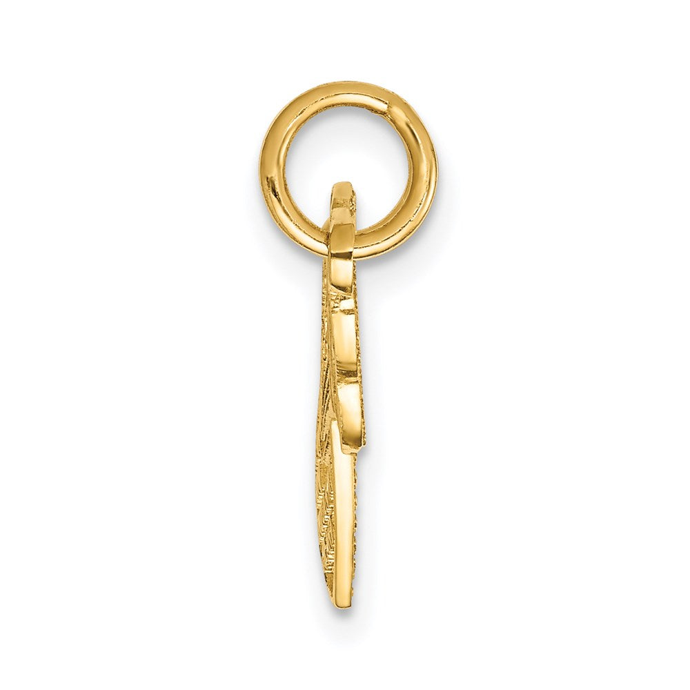 14k Yellow Gold Heart and Key Break Apart Charm